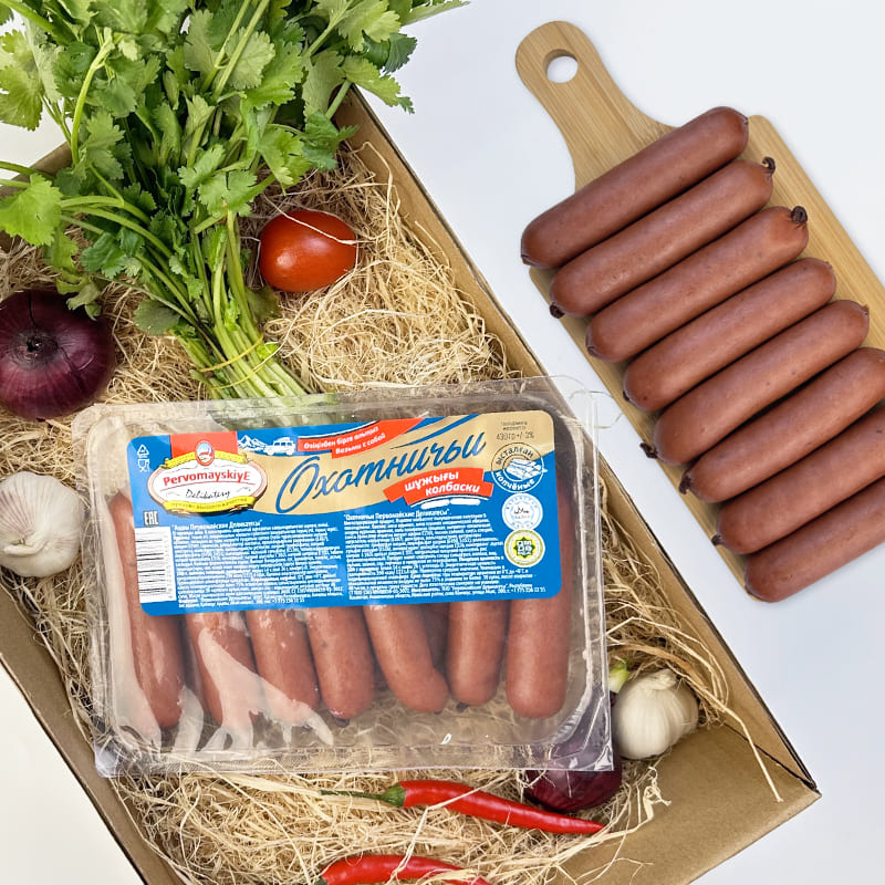 Охотничьи Первомайские Деликатесы, полукопченые, газ, 0,43кг, шт